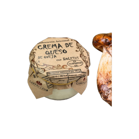Crema de queso de oveja con boletus