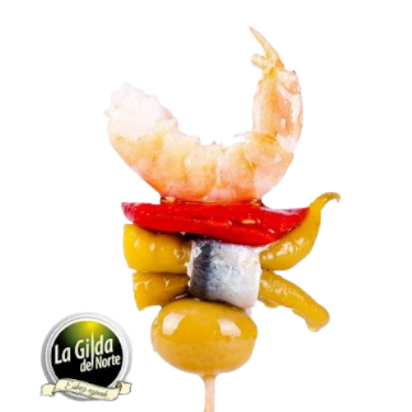 Gilda de langostino y boquerón